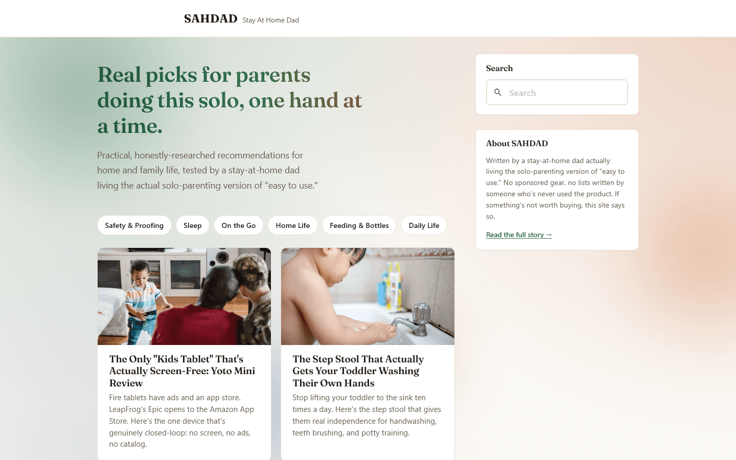 SAHDAD homepage preview